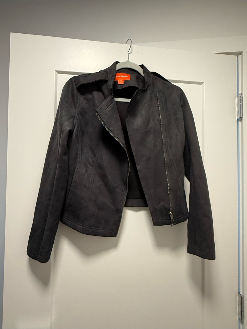 Women’s Black Suede Moto Jacket